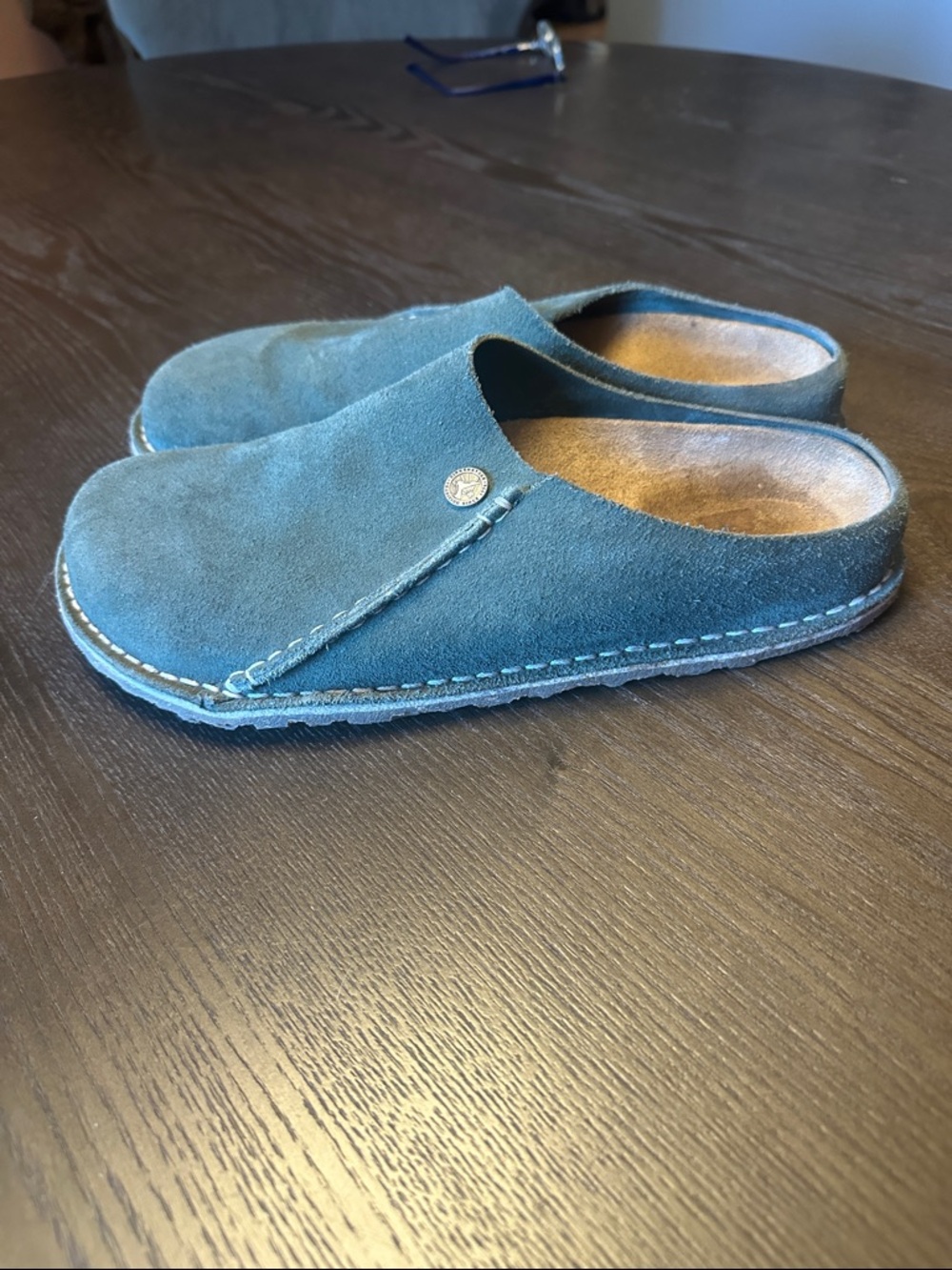Birkenstock suede Zermatt mule in thyme